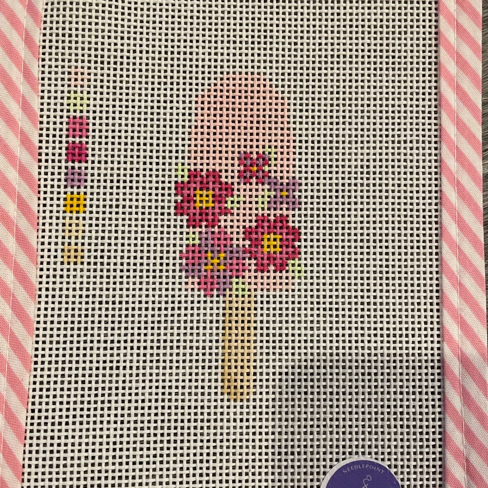Cece and the Bug- Floral Pop Needlepoint Canvas